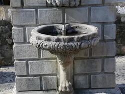 Jewish fountian in Dubrovnik Stock Footage