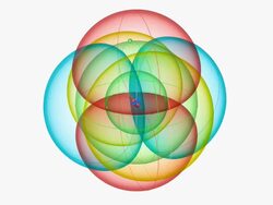 Nitrogen atom. Diagram of an atom of the element nitrogen, pulling back from the central nucleus to reveal the surrounding electron orbitals. Stock Footage