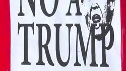 CLEAN : US flag burnt during anti-Trump protest in Buenos Aires News Clip