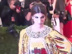 Bianca Brandolini D'Adda at "Schiaparelli And Prada: Impossible Conversations" Costume Institute Gala Stock Footage