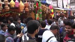 Daytime shots Sadar Bazaar in Old Delhi News Clip