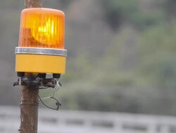 Traffic Warning Light Stock Footage