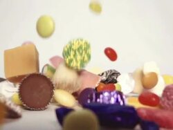 Slow Motion Sweets Falling Stock Footage