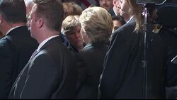 Hillary and Bill Clinton meeting supporters News Clip