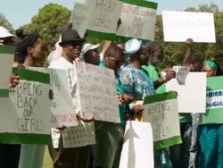 Miami's Nigerian Community Organizes Rally For Kidnapped Girls Stock Footage