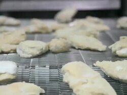 Chicken Nugget Production Line Stock Footage