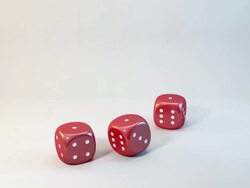 Three Dices Fall in Ones Stock Footage