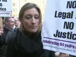 Barristers protest plans to cut legal aid budget News Clip