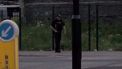 CLEAN : Sniffer dogs patrol outside Manchester Arena after attack News Clip