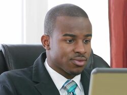 Businessman at work Stock Footage