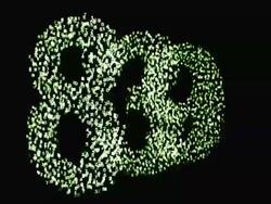 Countdown green dispersion Stock Footage