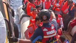 Migrants rescued from Mediterranean by MOAS News Clip