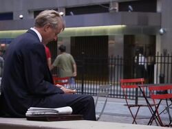 A Businessman Takes A Break Outside NYSE Stock Footage