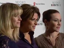Edith Bowman, Natasha Kaplinsky, Amanda Mealing at the No Child Born to Die Launch at London England. (Footage by WireImage Video/GettyImages) Stock Footage