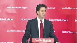 Ed Miliband Speech In Clydebank News Clip