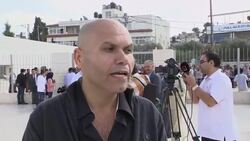 Giant Palestinian flag commemorates 10 year annivesary of Arafat's death News Clip