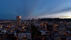 Aerial Oregon Portland Stock Footage