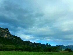Moving clouds mountain Timelapse Stock Footage