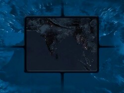 satelite view: africa, europe, asia, america Stock Footage