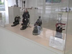 Display of First Powered Prosthetic Feet at MIT Stock Footage