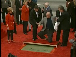 Dedication of Sean Connery's Footprints Stock Footage