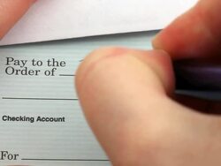 Check Writing for Taxes Stock Footage