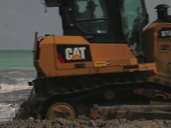 Florida Repairs Dunes, Prepares Coastline For 2013 Hurricane Season Stock Footage