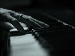 Hands on the Piano Stock Footage