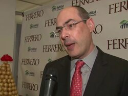 INTERVIEW: Mark Crozet at the Ferrero Chocolates and Evan Lysacek Fashion Event at New York NY.  Stock Footage