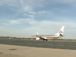 American Airlines & US Airlines planes on runway News Clip