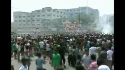 CLEAN : Garment workers protest as Bangladesh News Clip