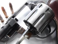 Revolvers with Ammunition Stock Footage