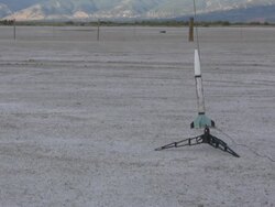 Rocket taking off fromt he ground. Stock Footage