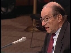 USA: WASHINGTON: ALAN GREENSPAN COMMENTS ON ECONOMY News Clip