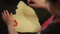 little girl making shapes from dough Stock Footage