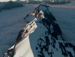 LOW AERIAL, Razorback ridge, Fiordland National Park, New Zealand Stock Footage