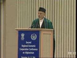 Karzai and Manmohan Singh attend  opening of Economic Conf. on Afghanistan News Clip