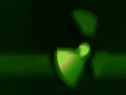 Radio active symbol animation with alpha matte Stock Footage