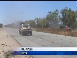 From the east and west, working with NATO air strikes, resurgent rebels battled Libyan government forces on Sunday at flashpoints along the Mediterranean coast, rebel commanders reported. News Clip