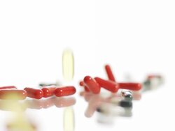 HD SLOW MOTION: Pills Falling Stock Footage