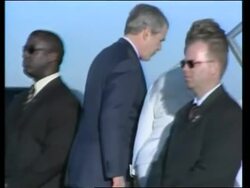 Bush leaves Uruguay for Colombia News Clip