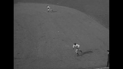 Jackie Robinson of the Brooklyn Dodgers, the first African-American baseball player in the major leagues in modern times News Clip