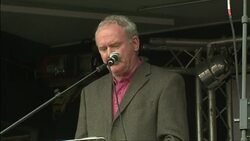 Martin McGuinness at Anti Austerity Rally News Clip