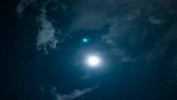 timelapse stars and moon in night sky Stock Footage