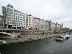 View to Vltava, Prague, Chech Republic, HD Stock Footage