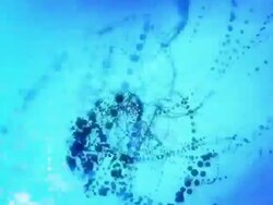 Move dots curve on blue background Stock Footage