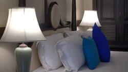 Pillow on bed Stock Footage