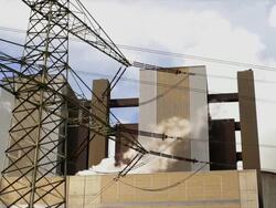 HD Coal Power Plant and Electric Pylon Real Time (4:2:2) Stock Footage