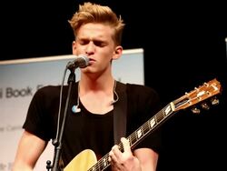 Cody Simpson performs at Miami Dade College in Stock Footage