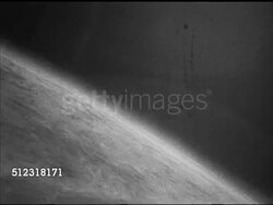 1953: FILMING ROCKET FLIGHT: 60 Miles above Earth rocket begins to spin, VS Spinning space & land, FREEZE FRAME at 76 miles above Earth. (NASA uses 76 as space begins, actullay begins at 73) Instructional Video